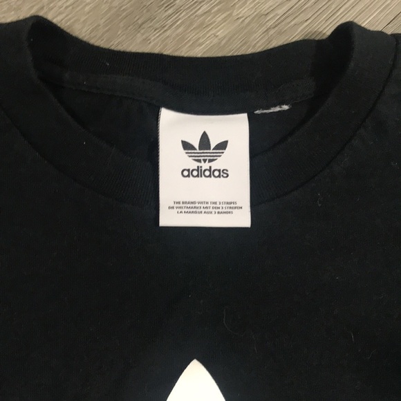 Adidas Iconic Black & White Screen Print T-Shirt size M - Picture 5 of 8